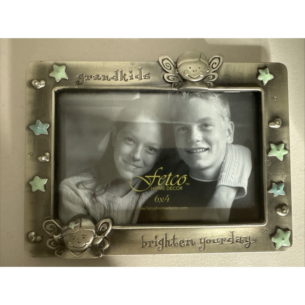 Grandkids‎ Brighten Your Day Frame Pewter Grandparents Day Holds 4x6" Photo